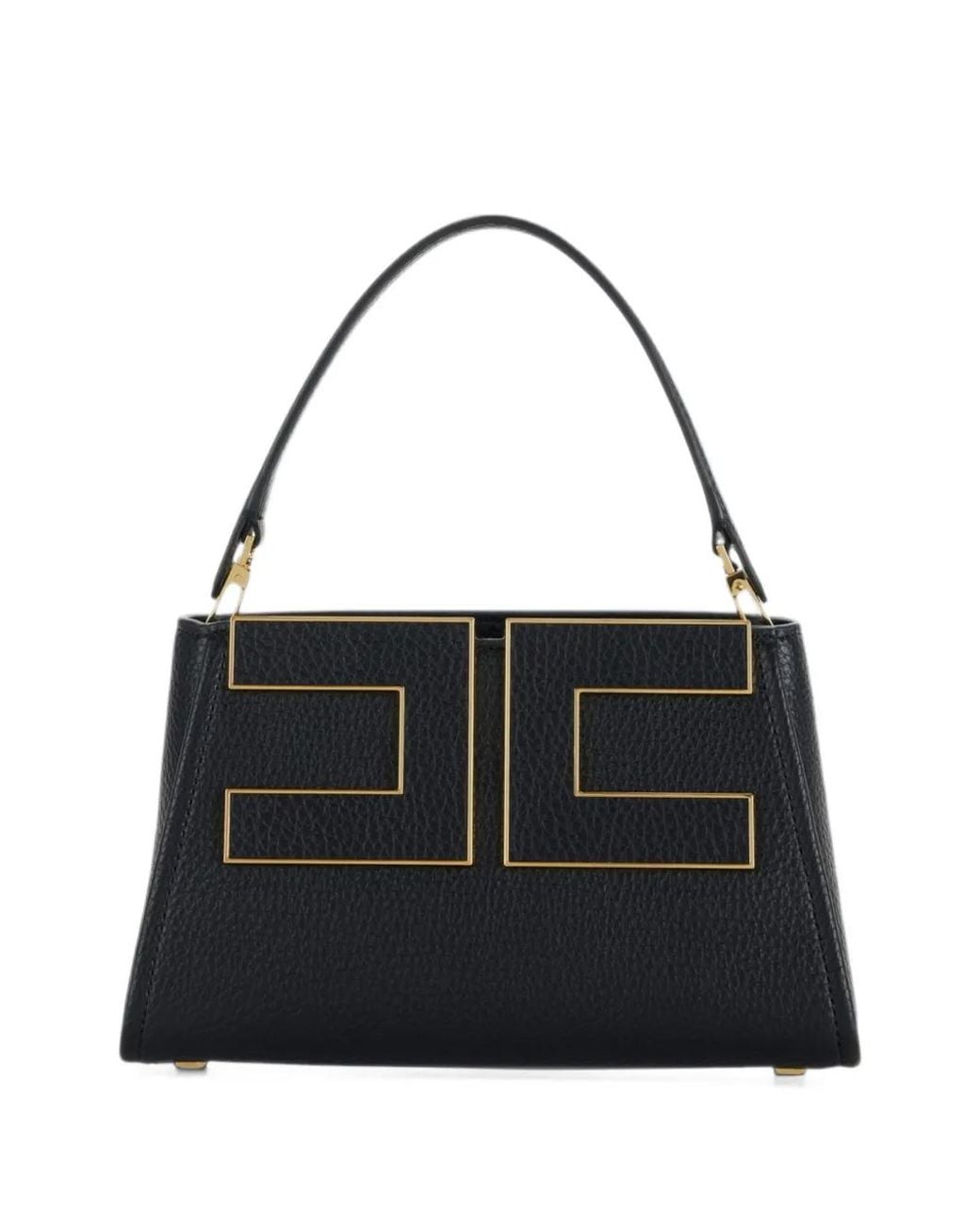 Elisabetta Franchi Black Handbag With Logo