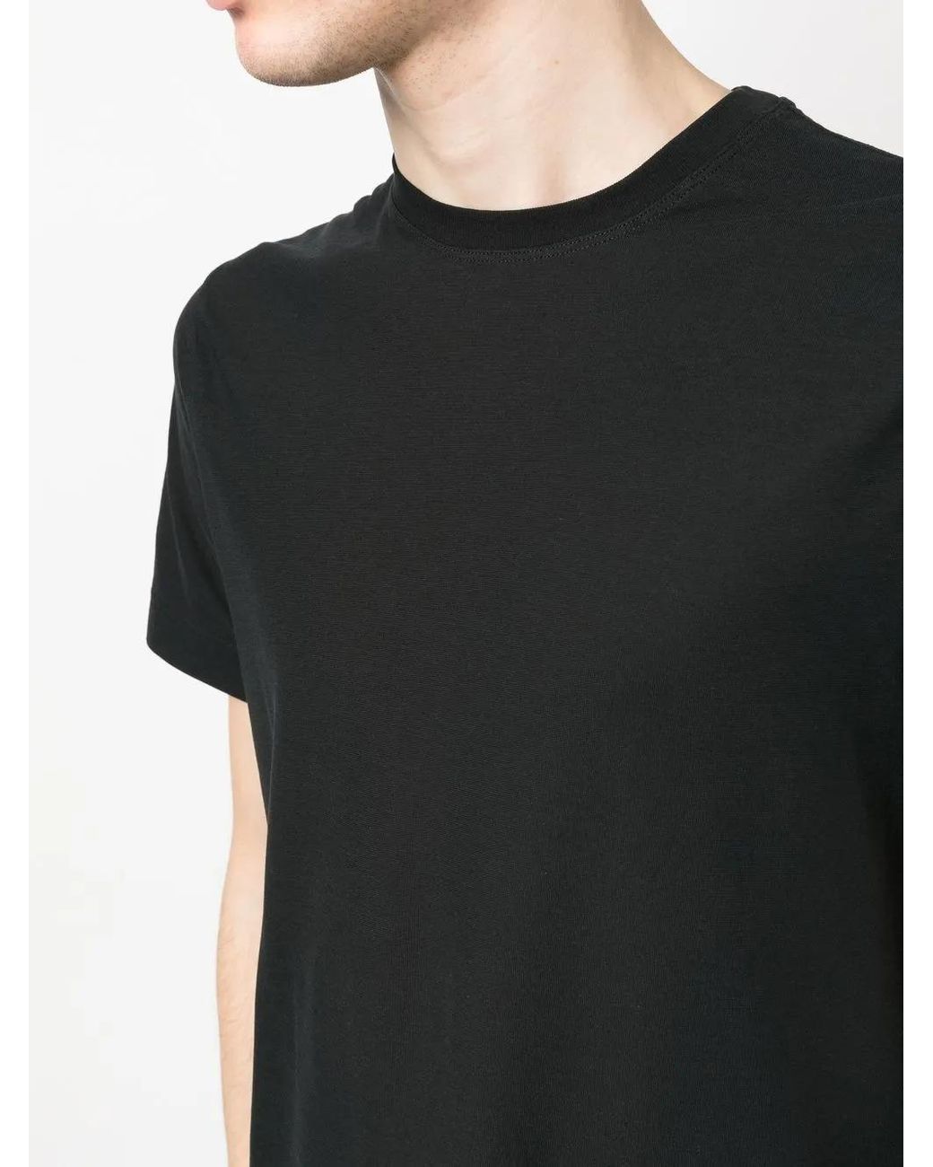 Zanone Black Basic Short-Sleeved T-Shirt for men