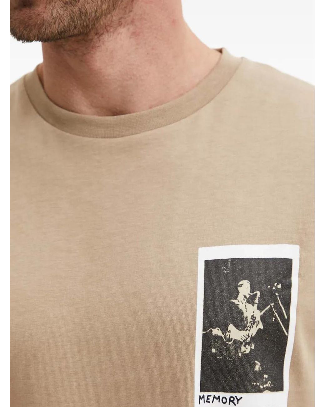 Les Deux Gray Image-Print T-Shirt for men