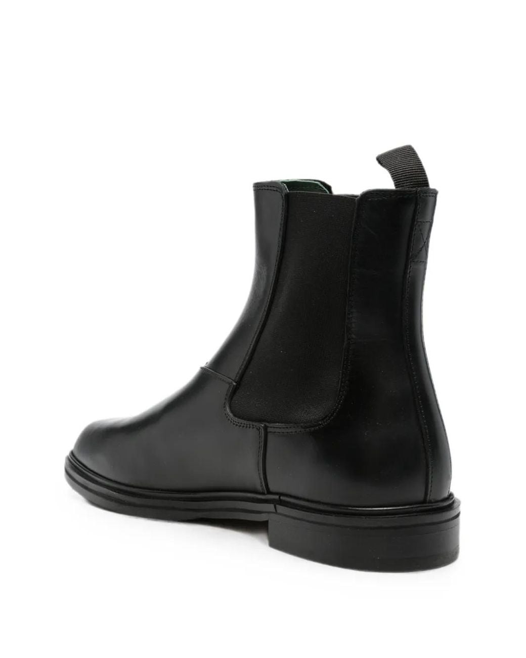 VINNY'S Black Elasticated-Side Panel Boots for men