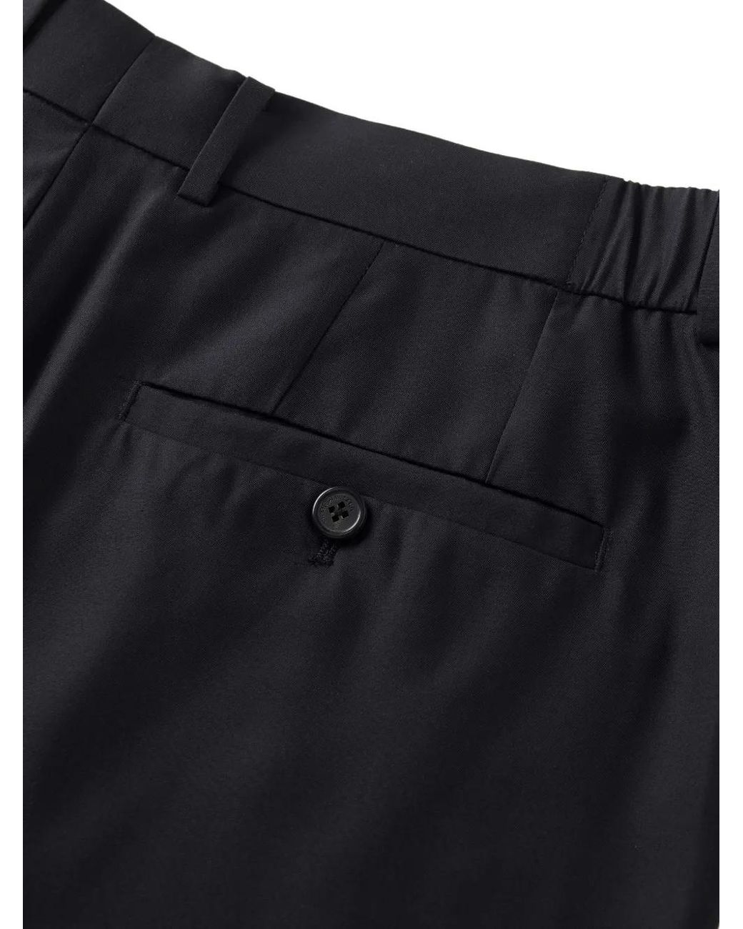 Shanghai Tang Black Pantalon De Costume En Soie for men