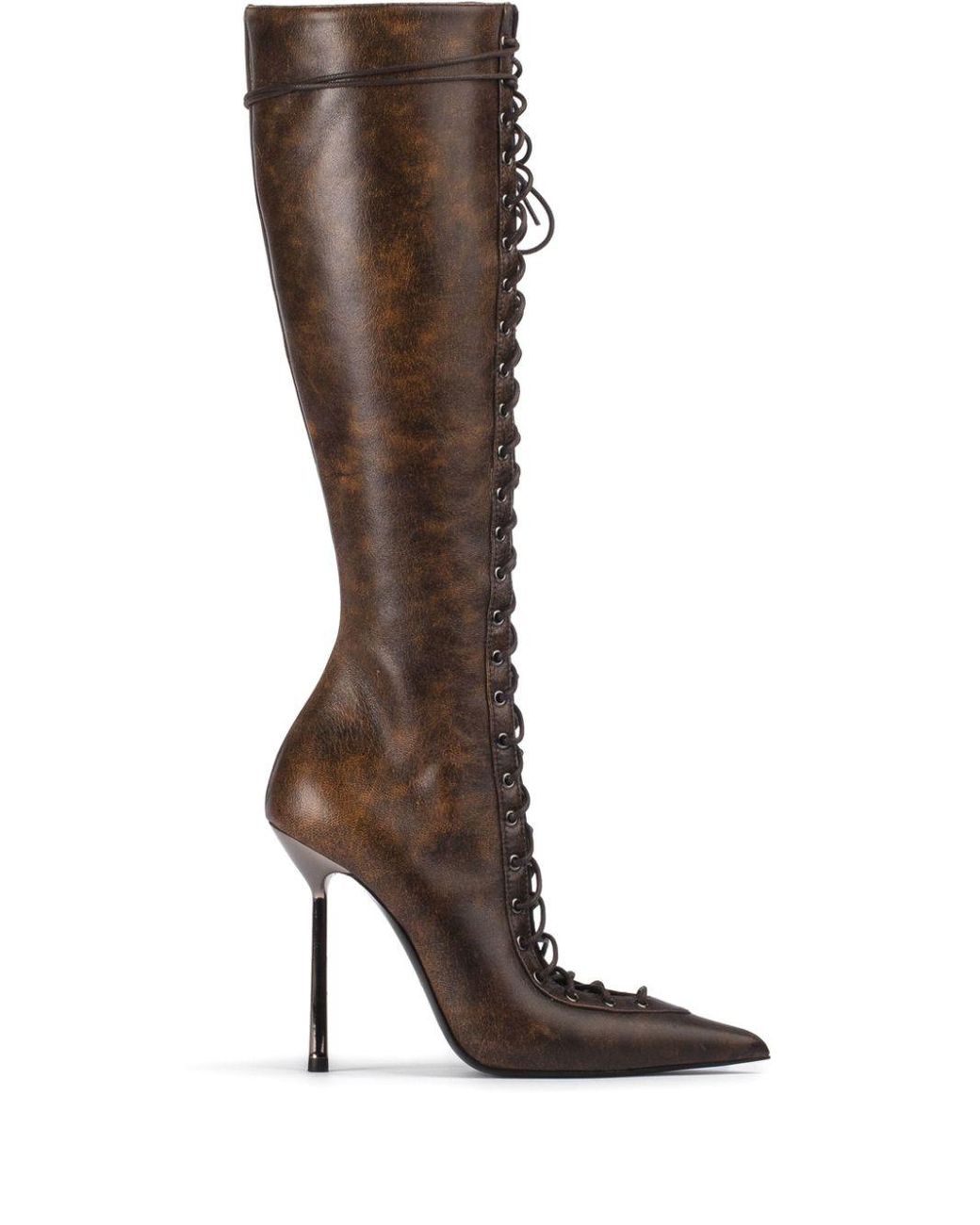 Le Silla 120Mm Colette Boots in Brown Lyst
