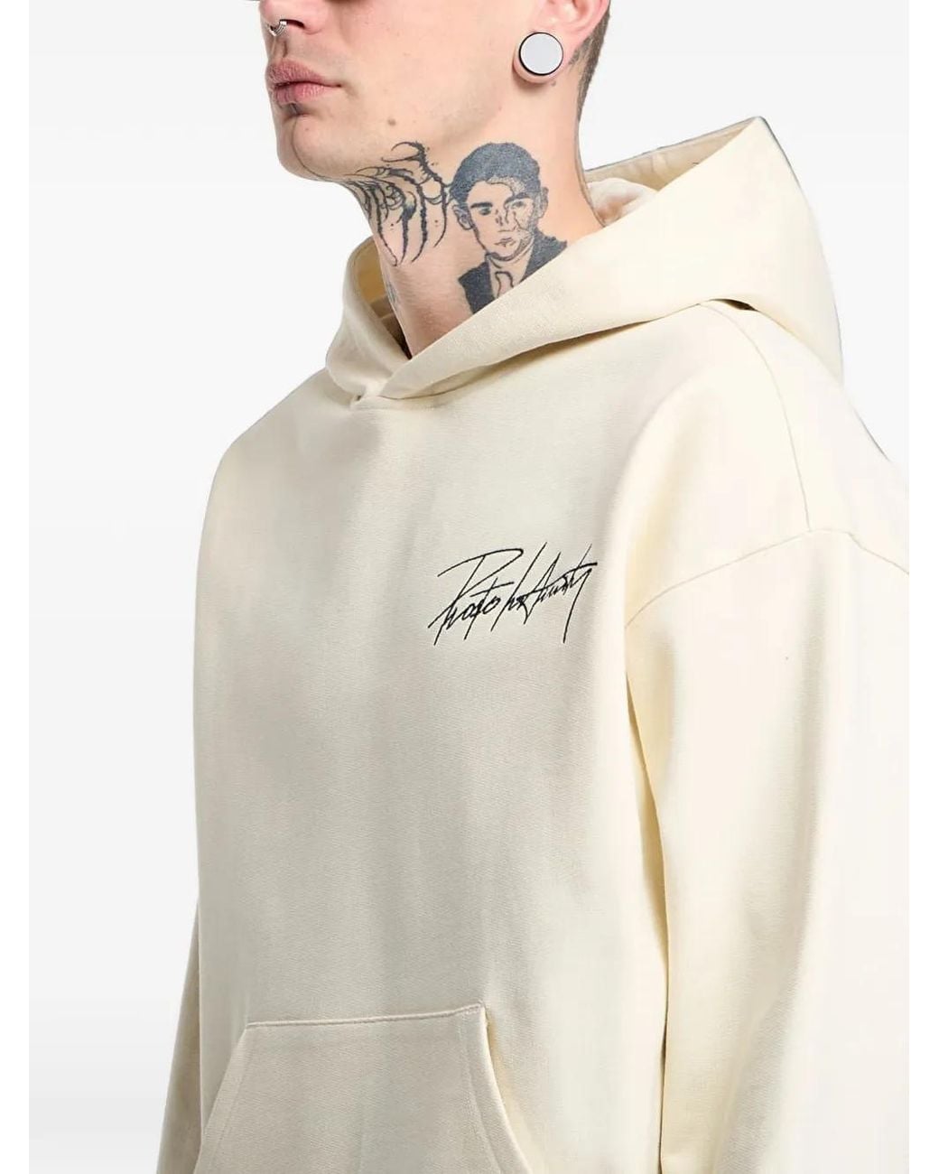 Prosto. White Club Logo-Print Hoodie for men