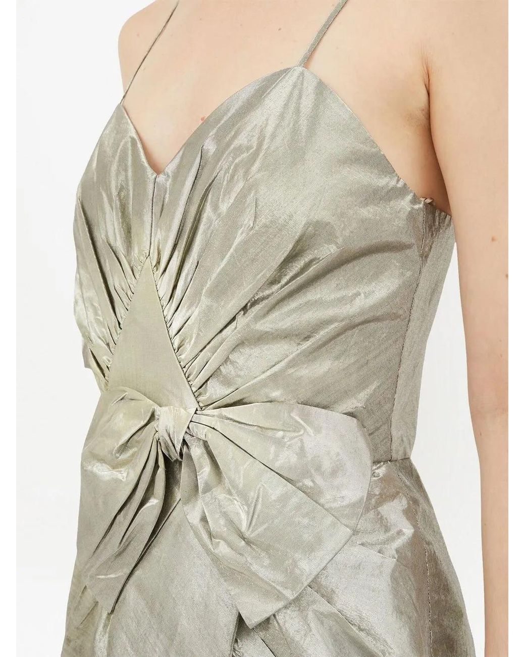 Maison Margiela Natural Lurex Fabric Knee-length Dress
