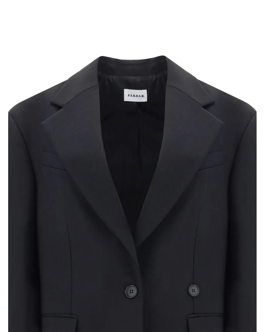P.A.R.O.S.H. Blue Wool Single-Breasted Blazer Jacket