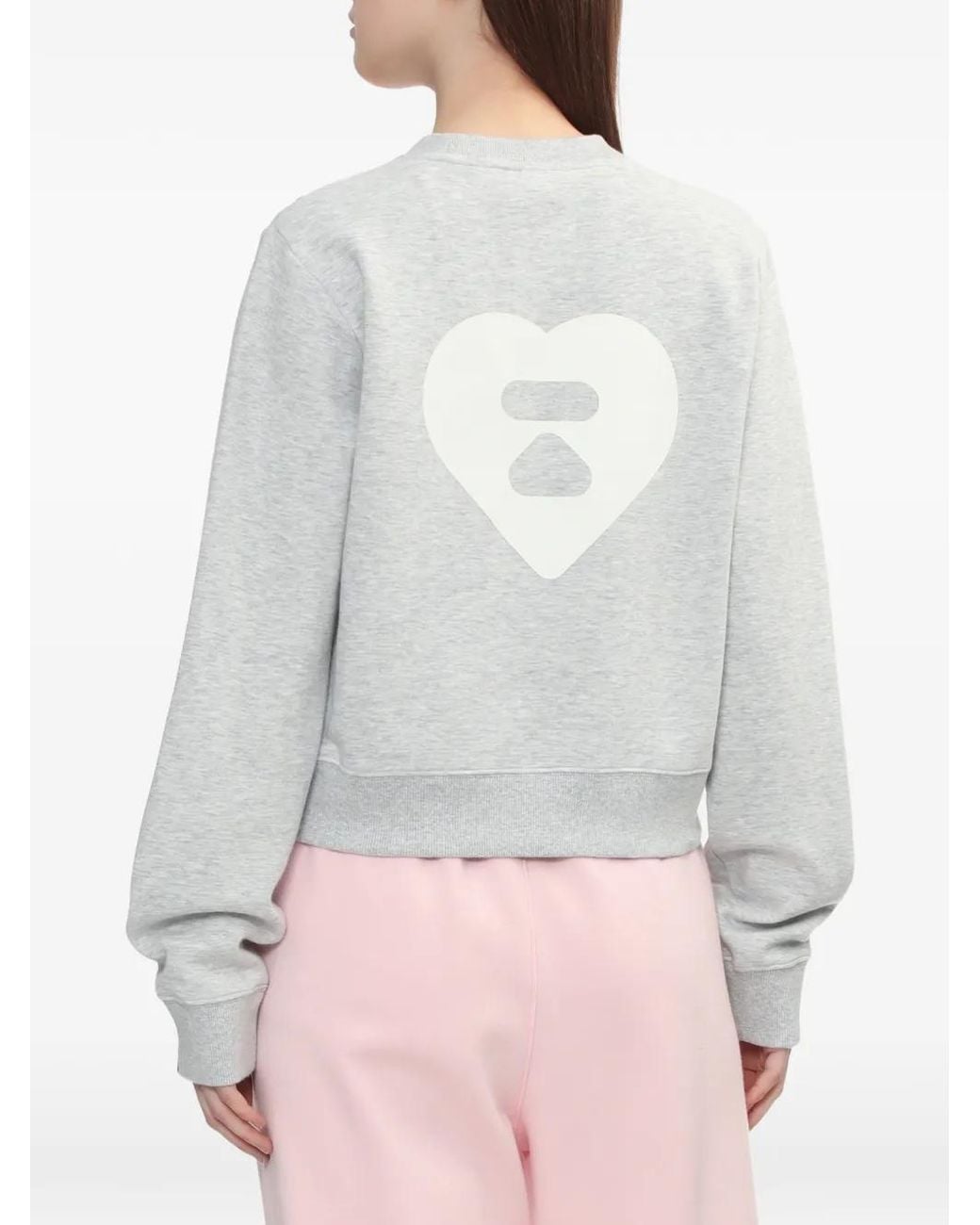 A Bathing Ape White Heart Graphic Sweater