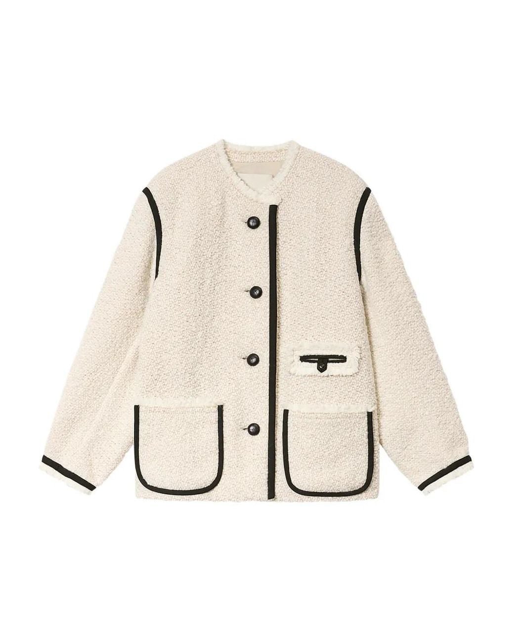 Isabel Marant Natural Maylin Wool Blend Jacket