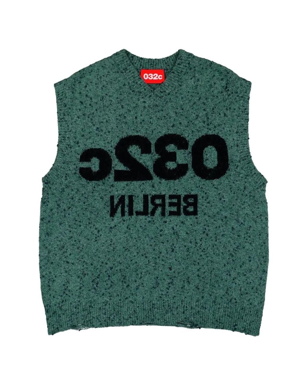 032c Green Logo-Detail Vest for men
