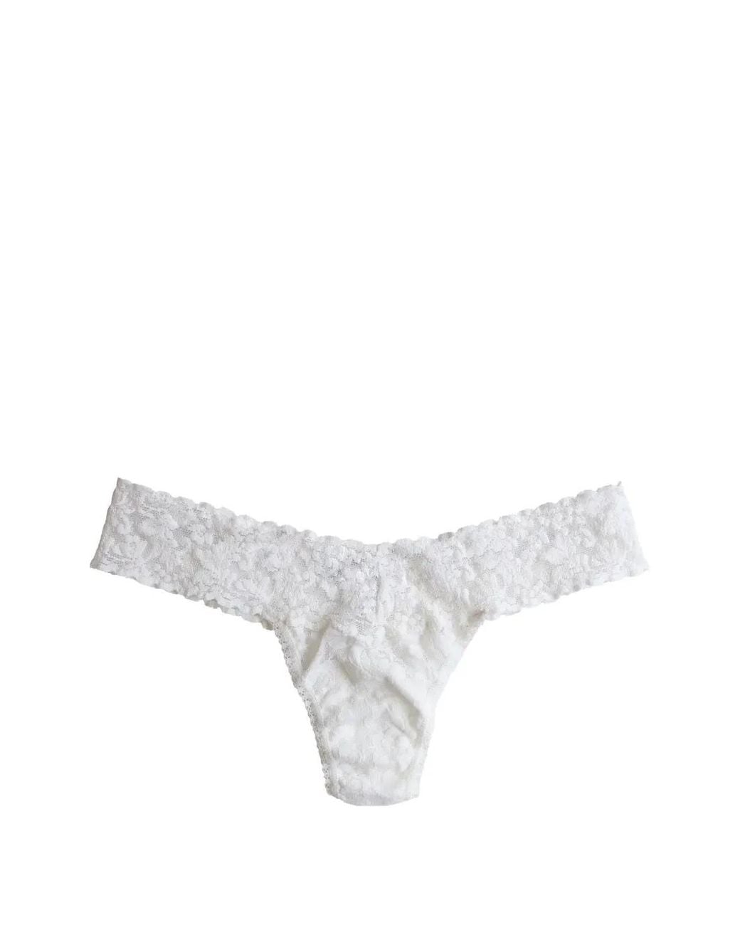 Hanky Panky White Marshmallow Lace Low-Rise Thong