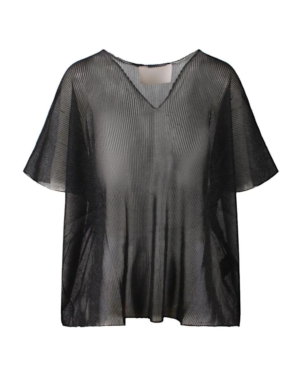 Circus Hotel Black Pleated T-Shirt