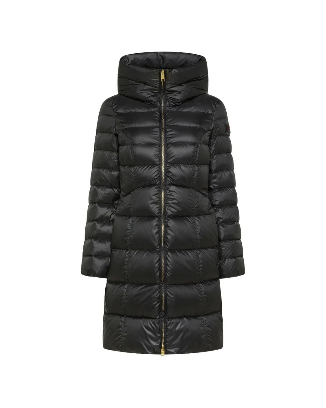 Peuterey Black Fortex Mqn Quilted Hooded Coat
