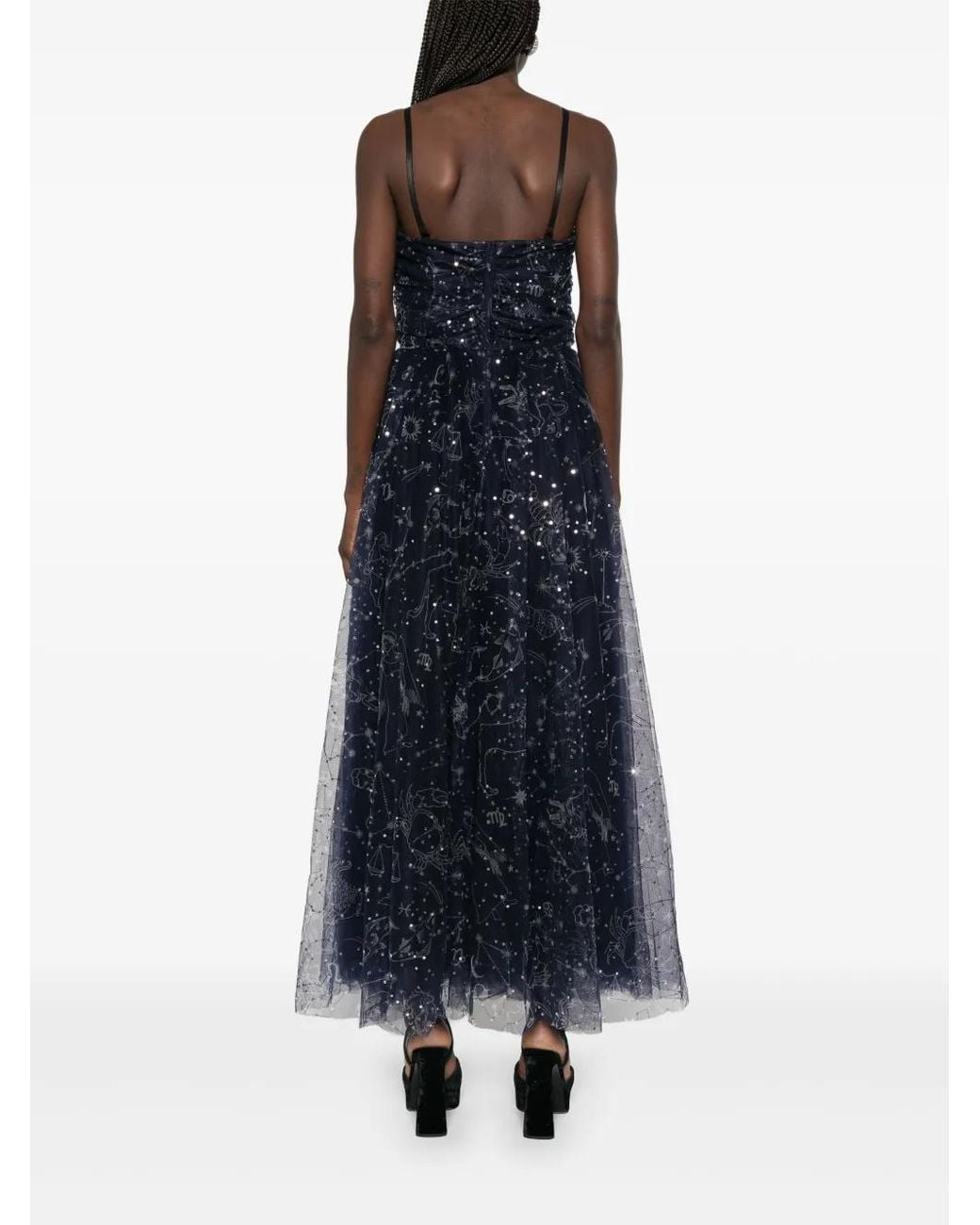 Staud Blue Bettina Midi Dress