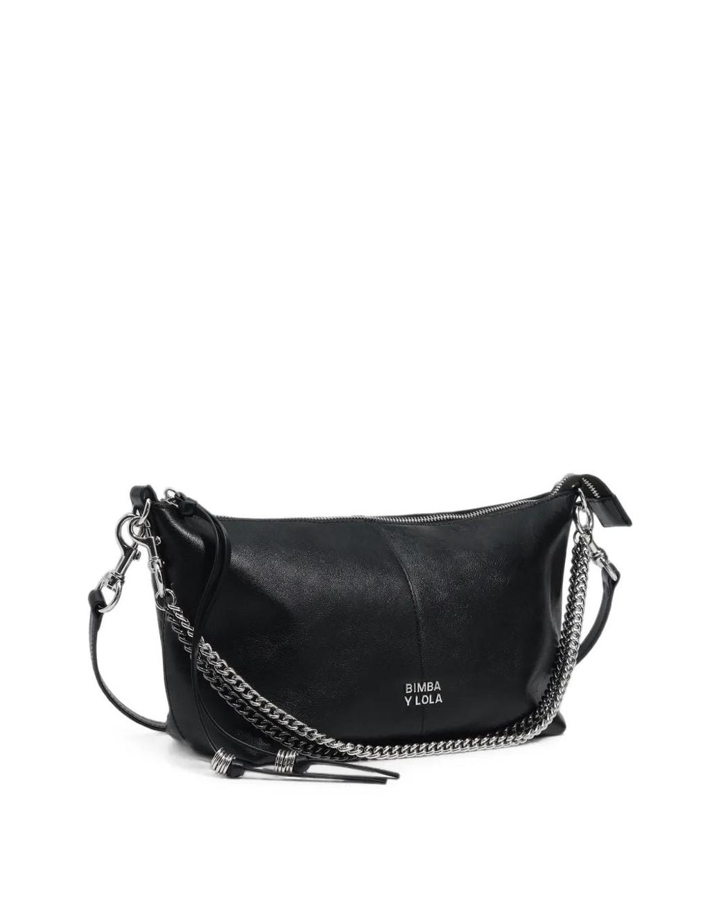 Bimba Y Lola Black Medium Madrid Leather Bag