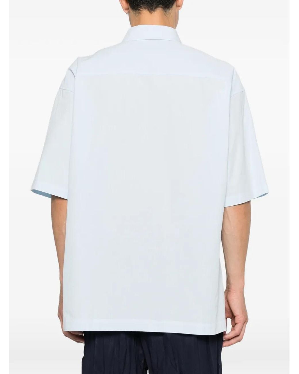 Issey Miyake Blue Chemise À Poche Poitrine for men