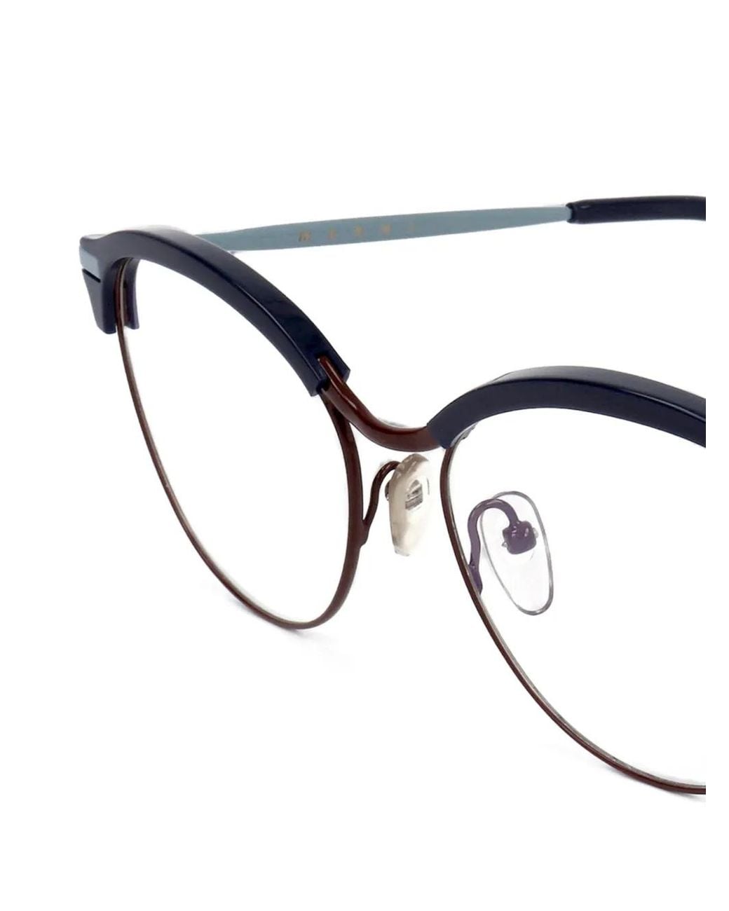 Marni White Lunettes De Vue À Monture Papillon