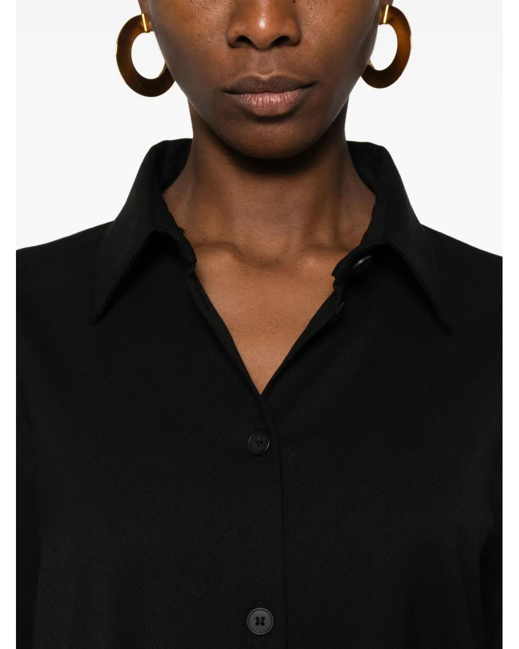 MEDEA Black Button Bodysuit