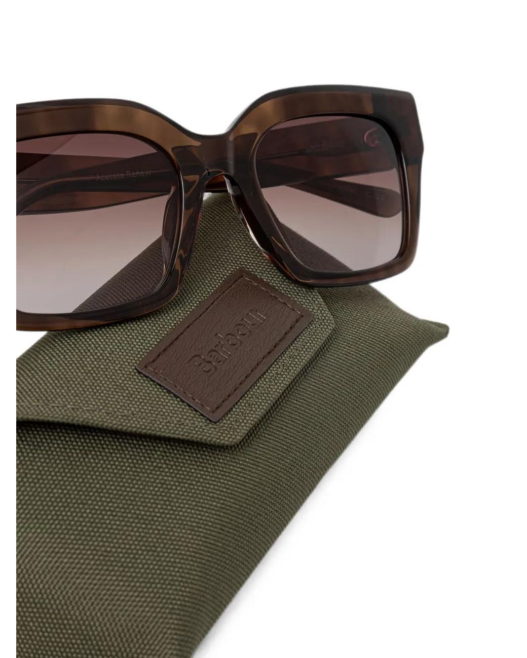 Barbour Brown Square-Frame Sunglasses