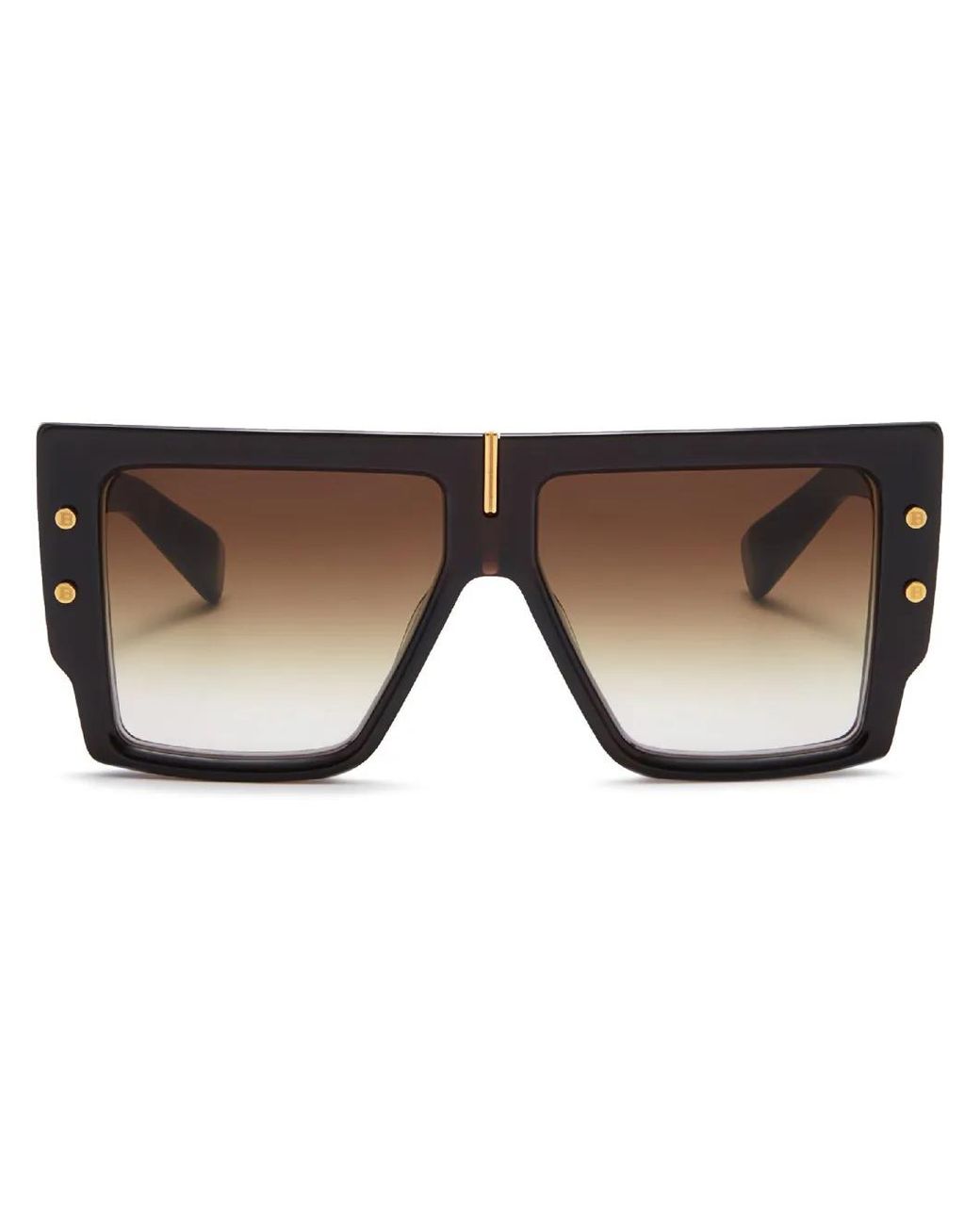 Balmain Brown B-Grand Oversize-Frame Sunglasses