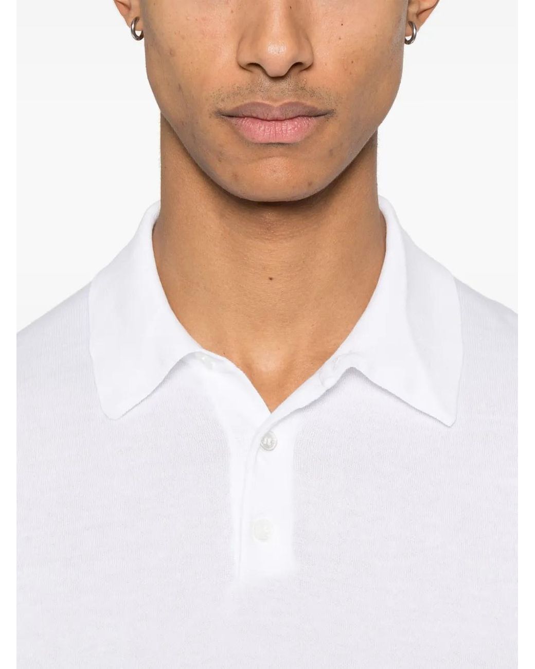Polo Giza Fedeli de hombre de color White