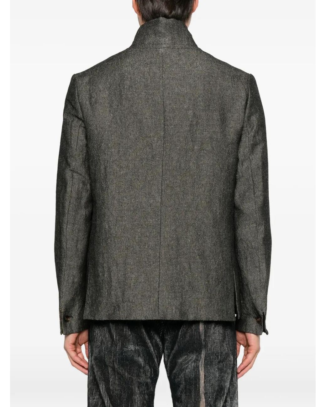 K'ANG Gray Button-Up Jacket for men
