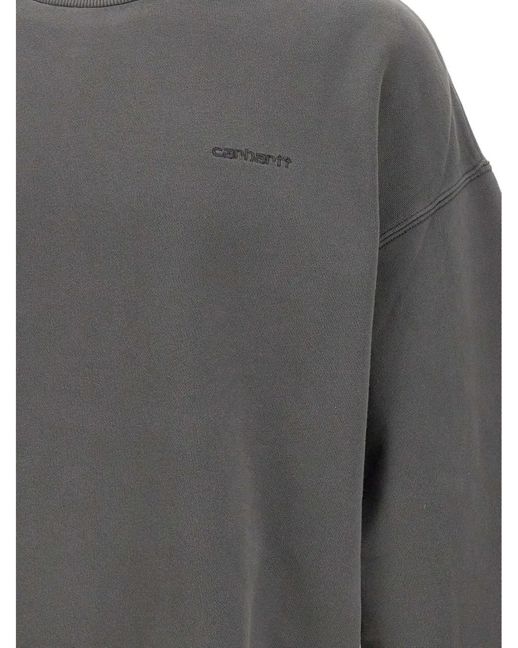 Carhartt Gray Embroidered Crew Neck Sweatshirt