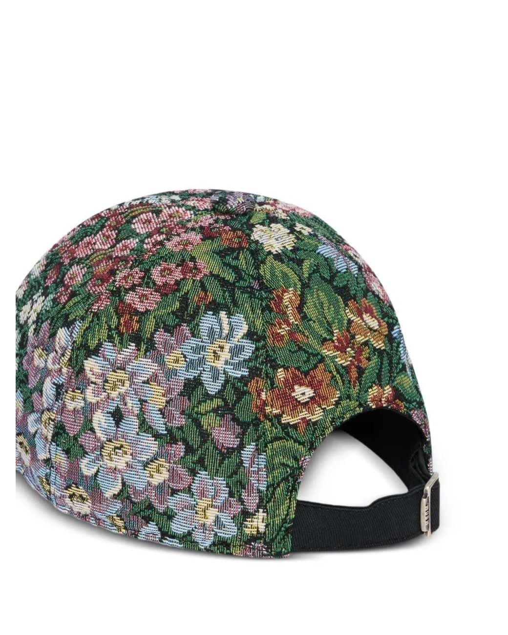 MSGM Green Casquette À Fleurs