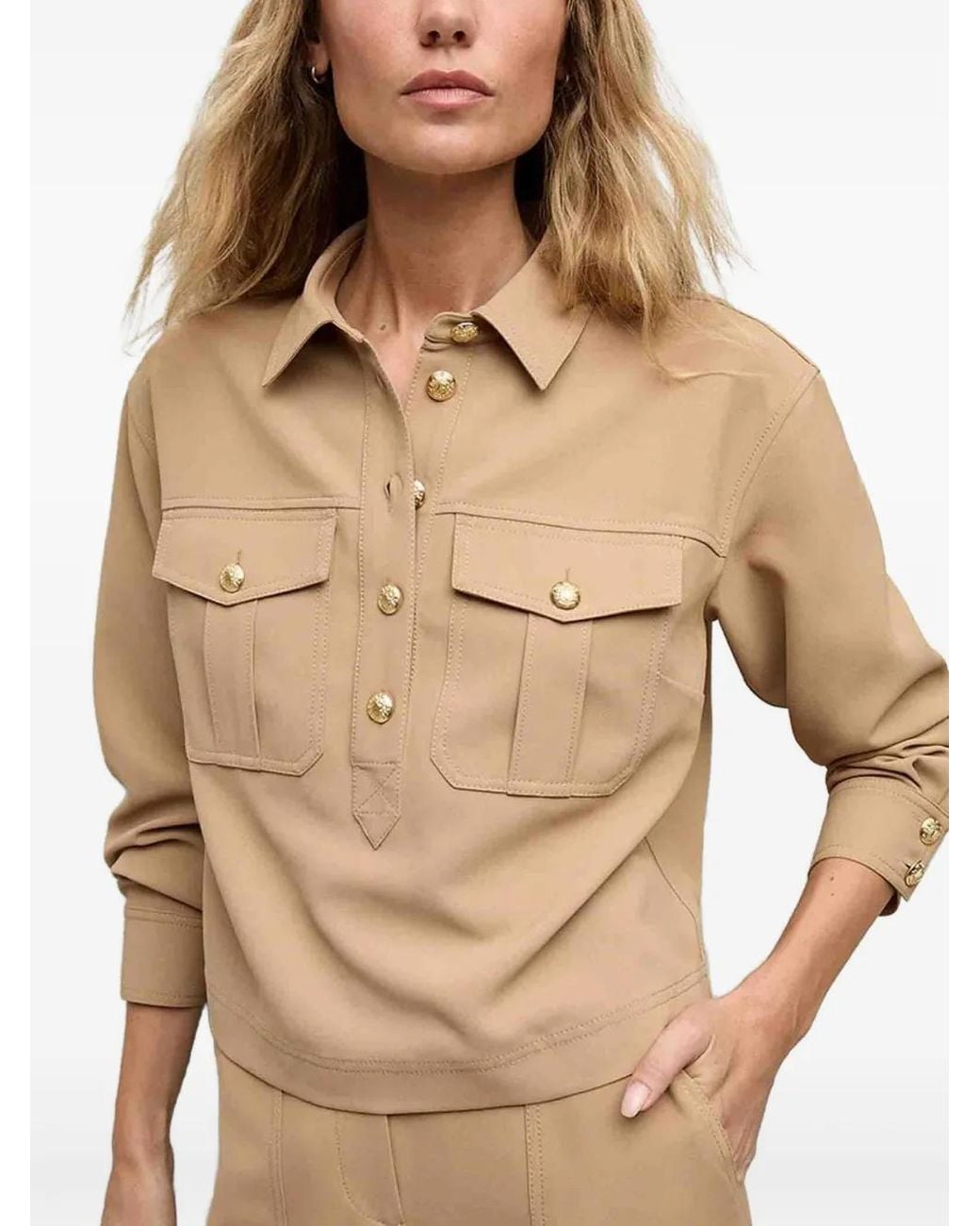 Blusa Colvin Veronica Beard de color Natural