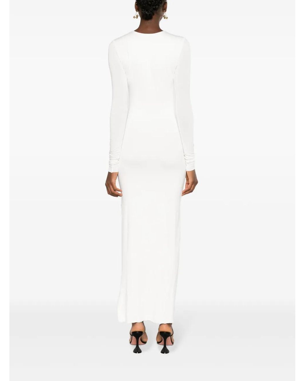 MANURI White Mary Jean Chain-Link Midi Dress