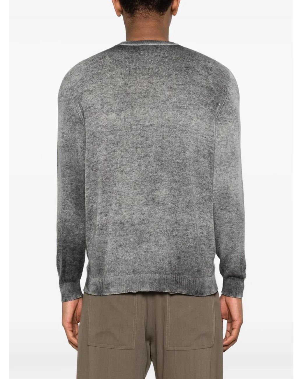 Avant Toi Gray Crew Neck Sweater for men