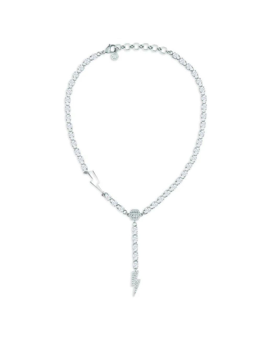 Philipp Plein White Vanity Necklace