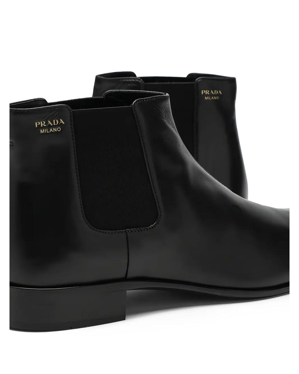 Prada Black Chelsea-Boots mit Lasche