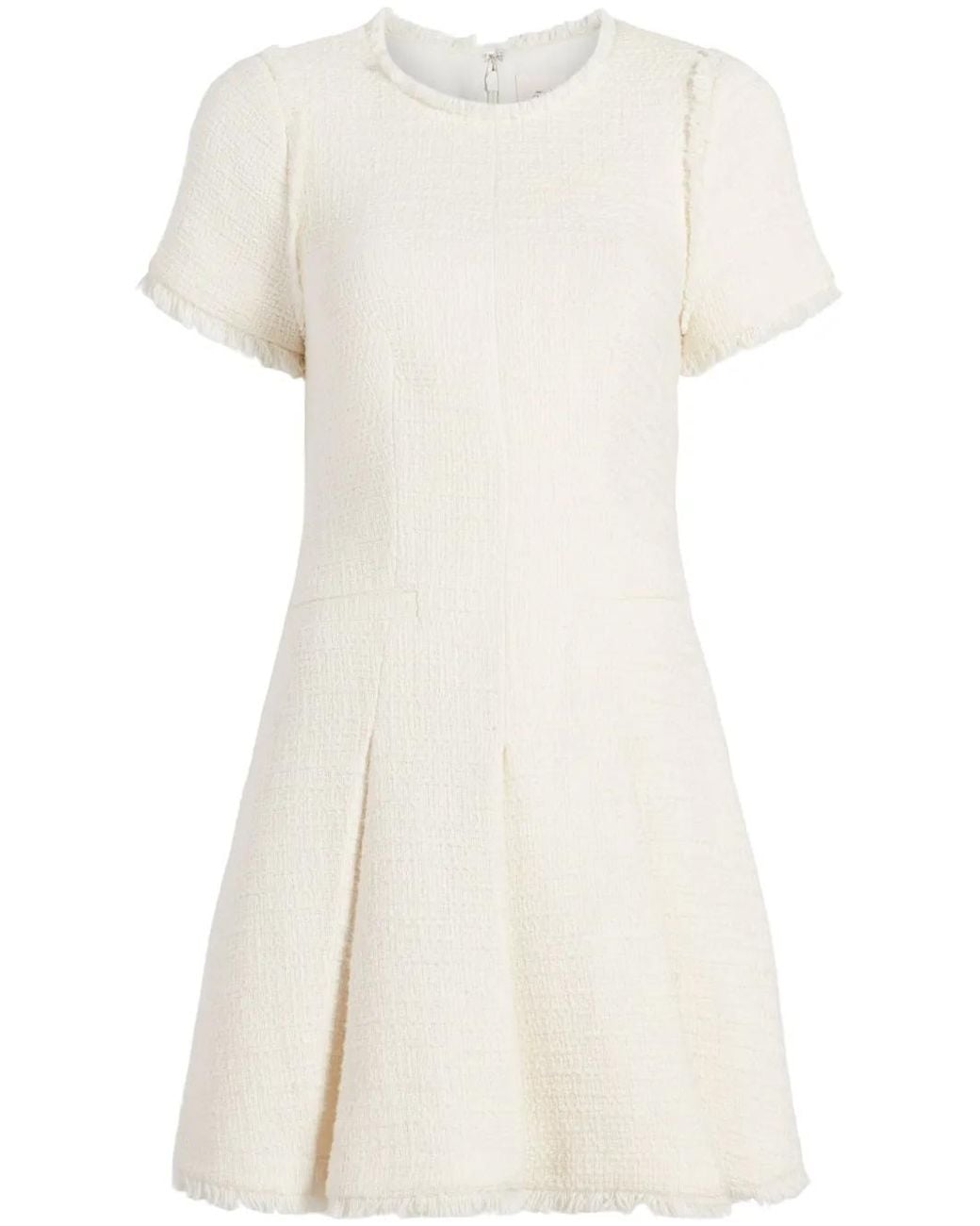 Cinq À Sept White Nova Tweed Minidress