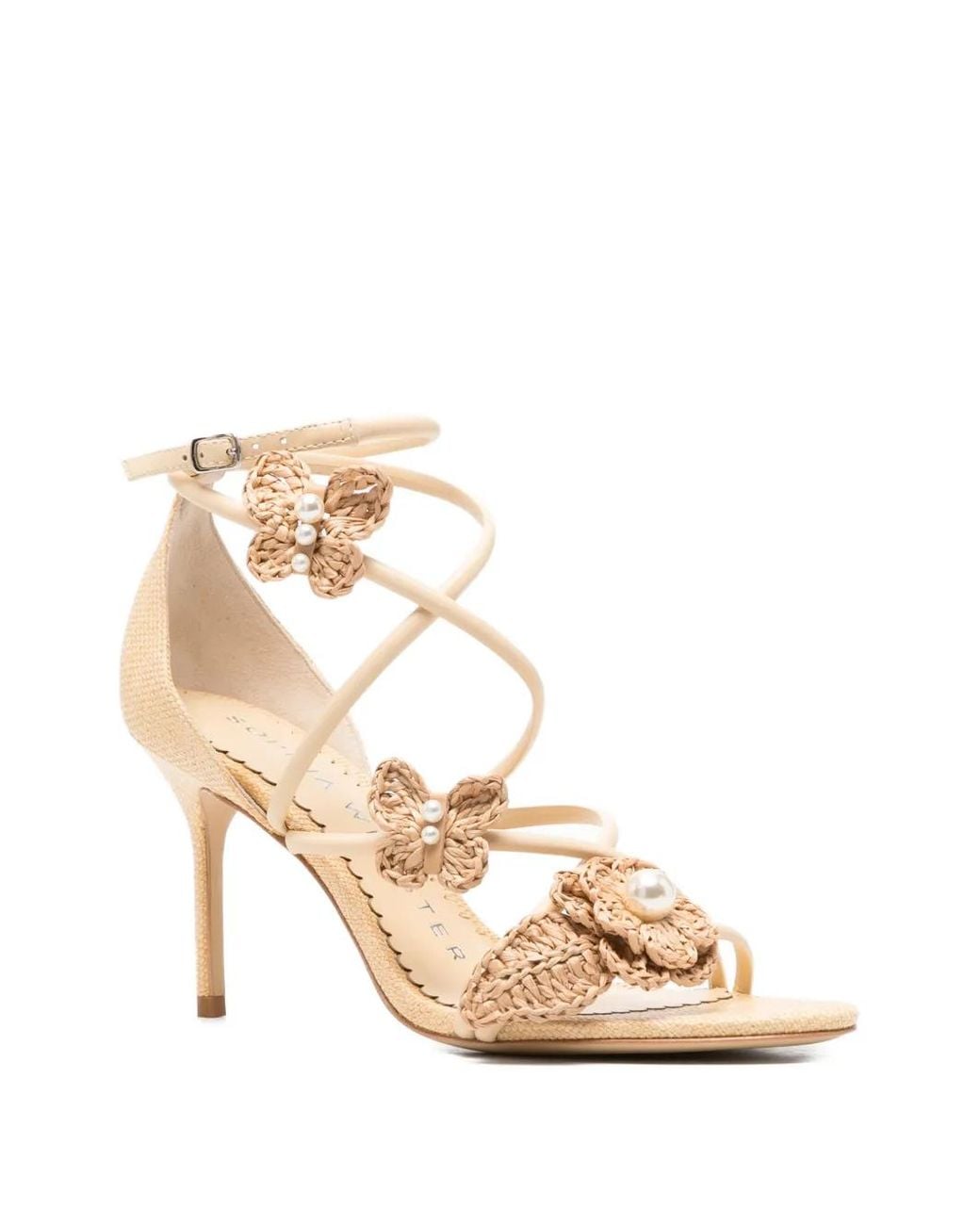 Sophia Webster Natural Titania Heeled Sandals