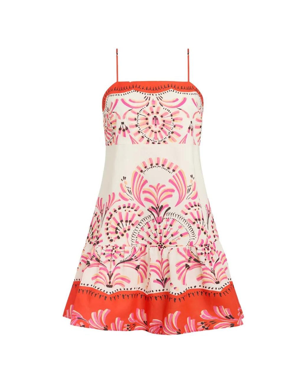 Marie Oliver Red Eileen Ruffled Mini Dress