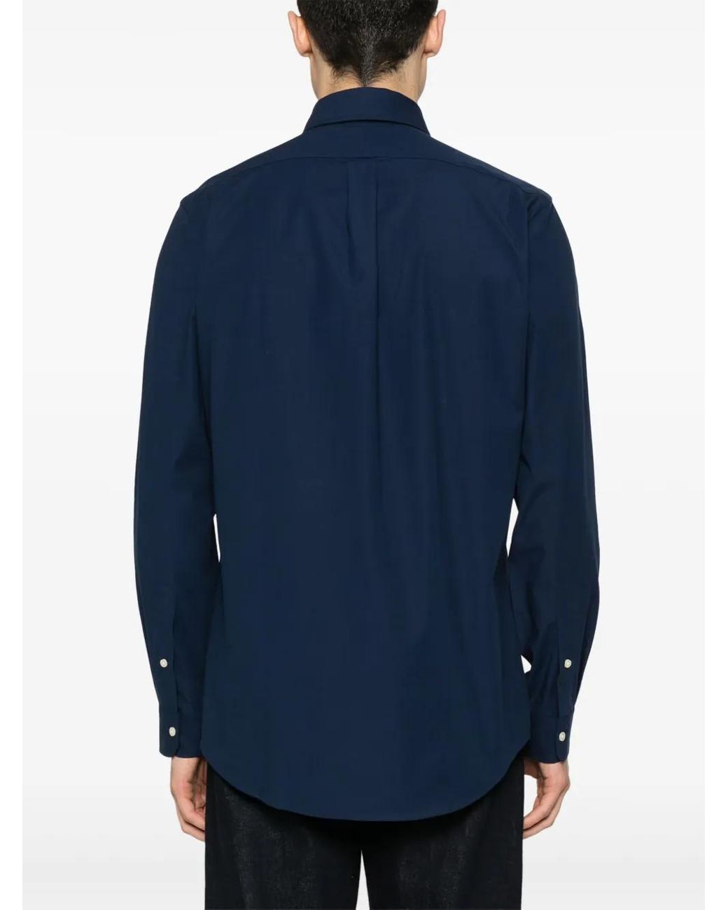 Polo Ralph Lauren Blue Slim-Fit Stretch Poplin Shirt for men