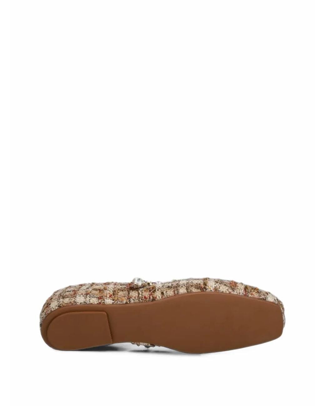 Jeffrey Campbell White Amarissa Embellished Tweed Ballet Flats