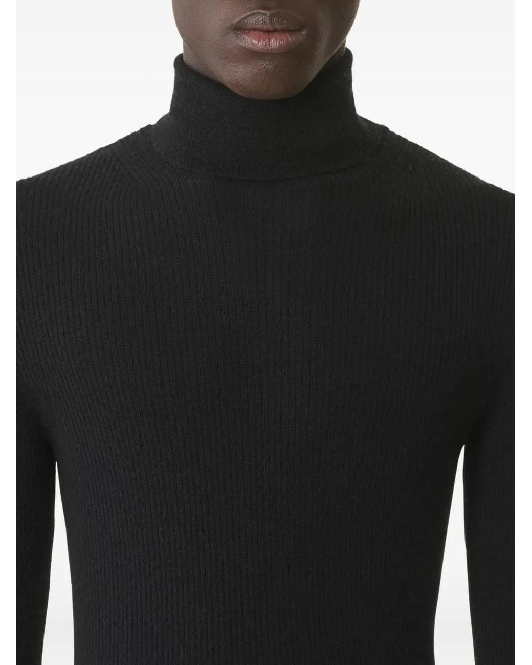 Pull Côtelé À Col Roulé Lanvin pour homme en coloris Black
