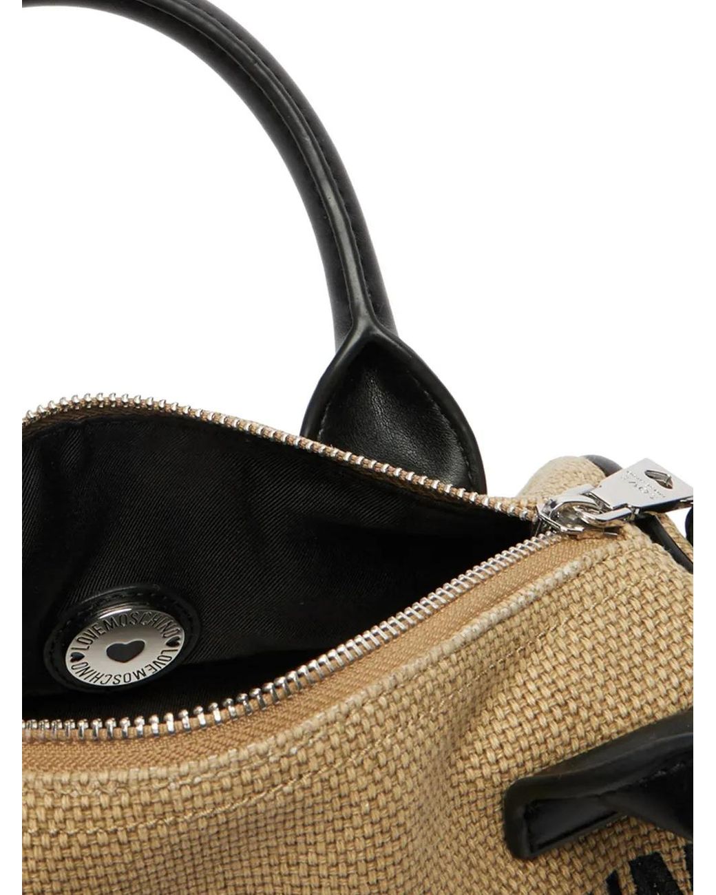 Sac Cabas À Logo Et Anses Sur Le Dessus Love Moschino en coloris Metallic