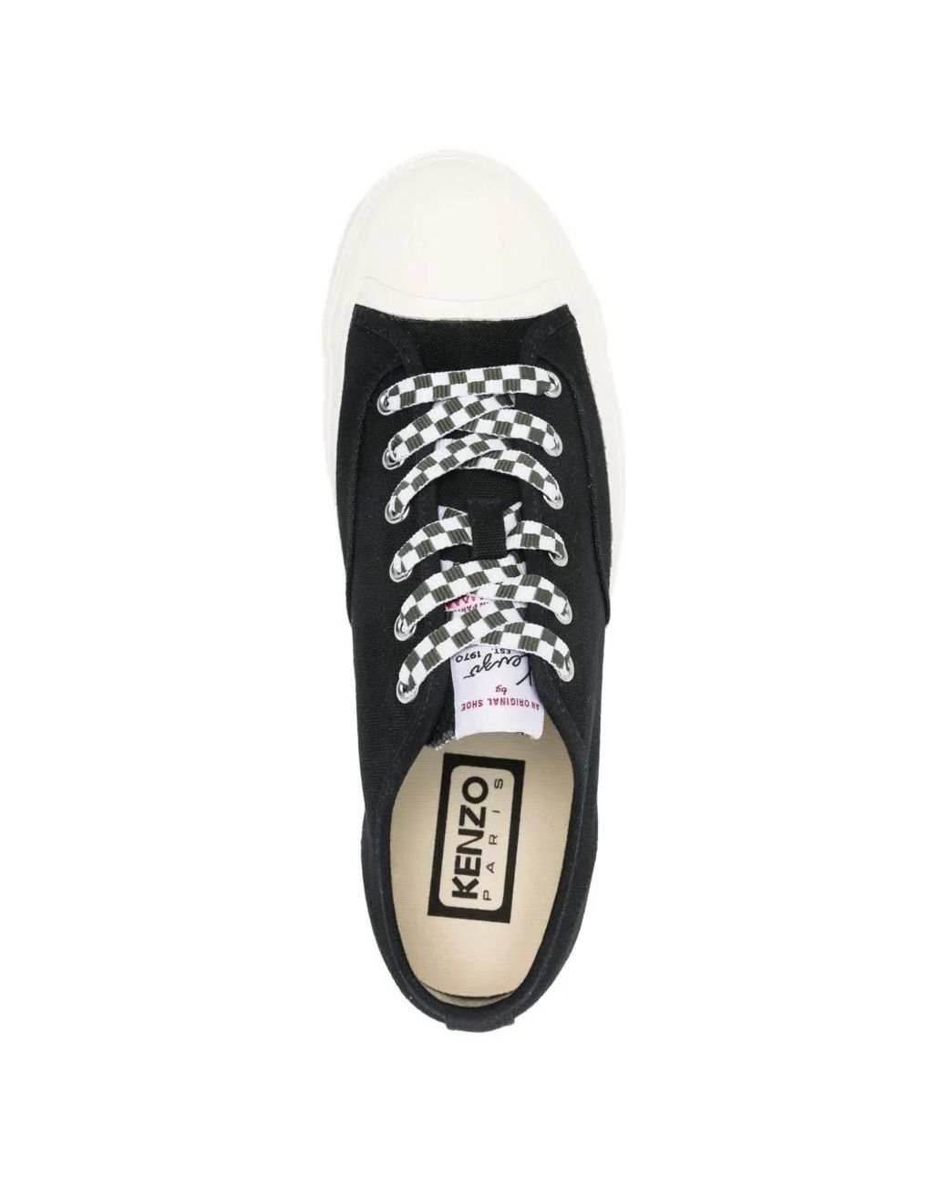 KENZO White Baskets En Coton À Lacets for men
