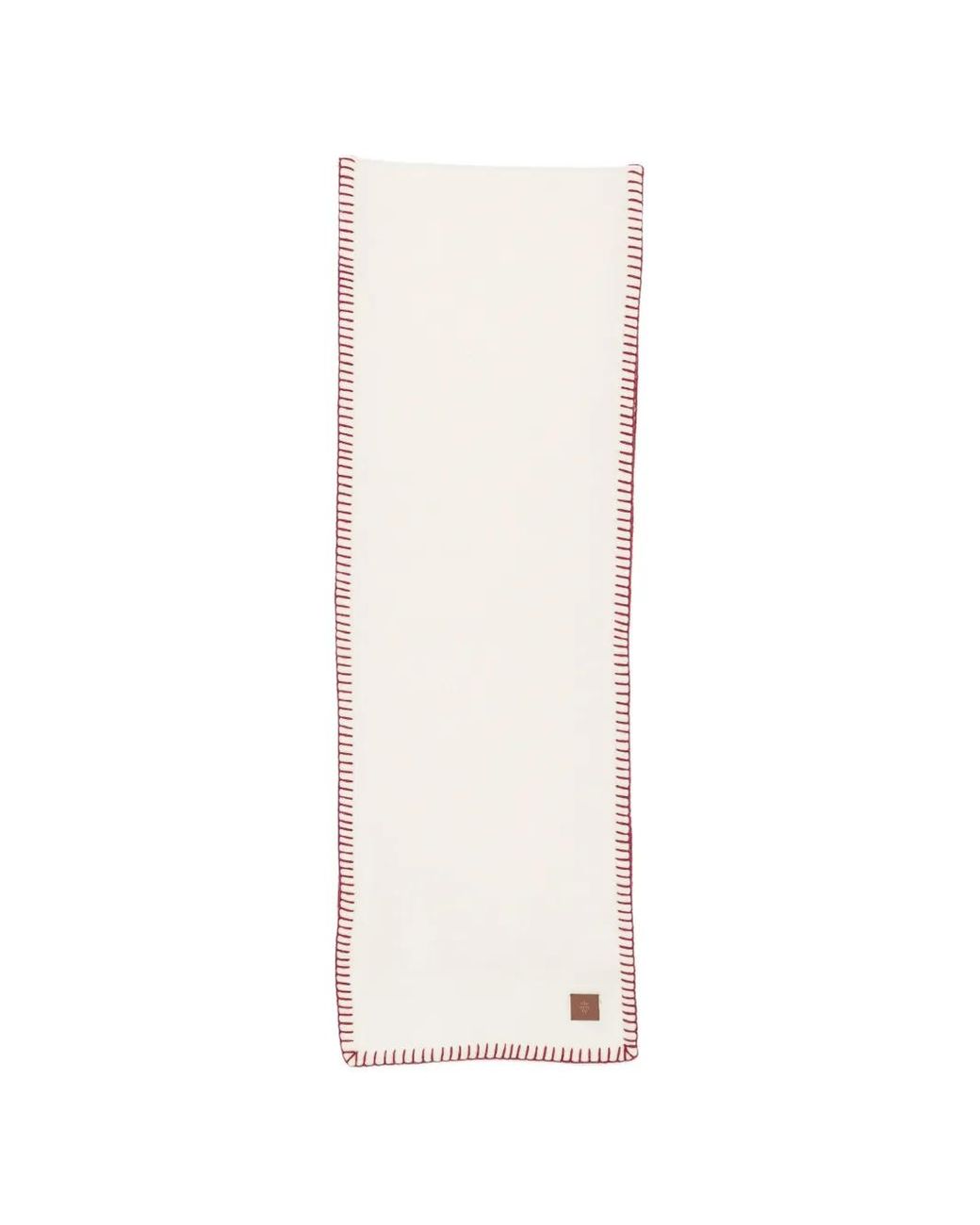 Eleventy White Stitched-Embellishment Scarf for men
