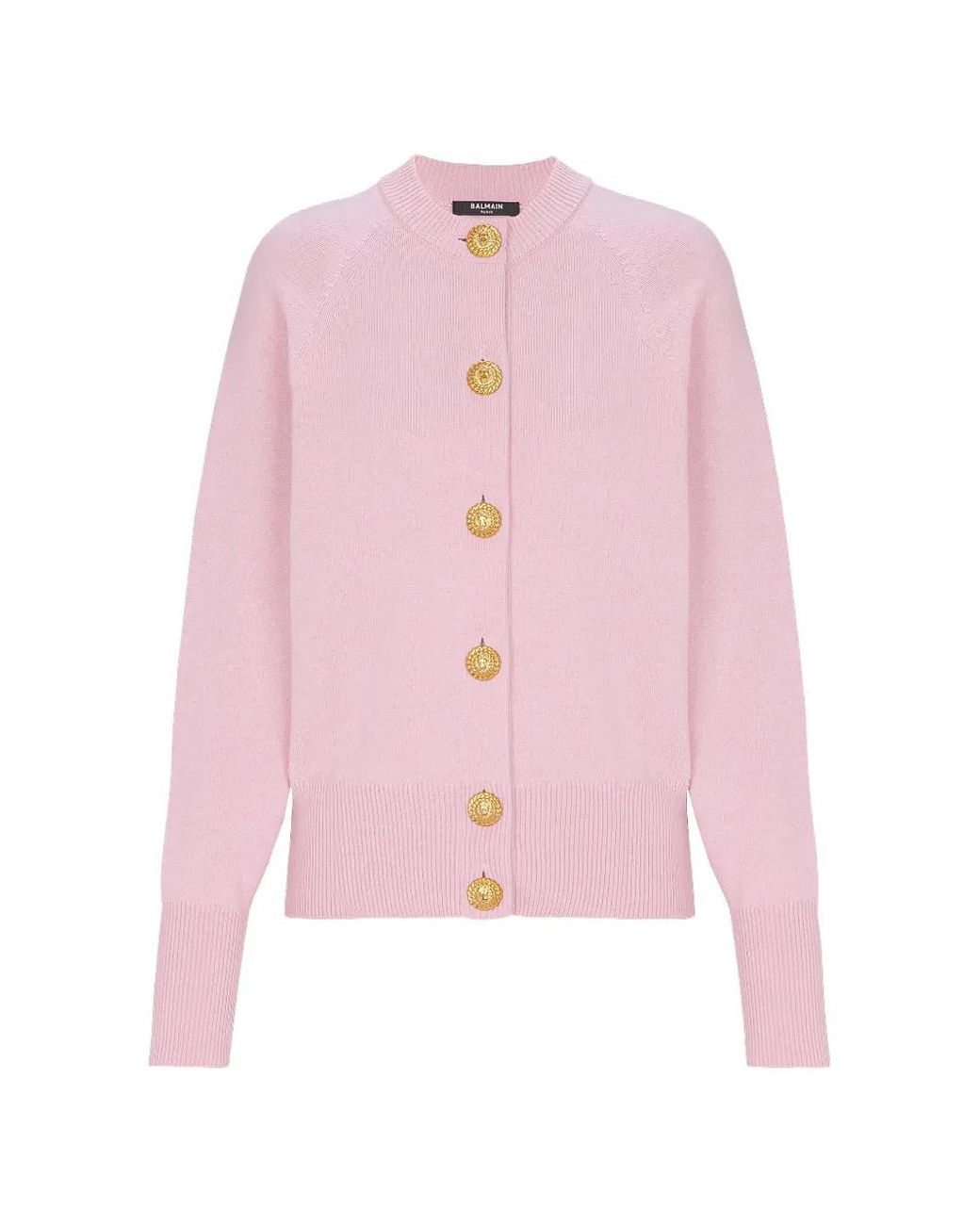Balmain Pink Buttoned Cardigan