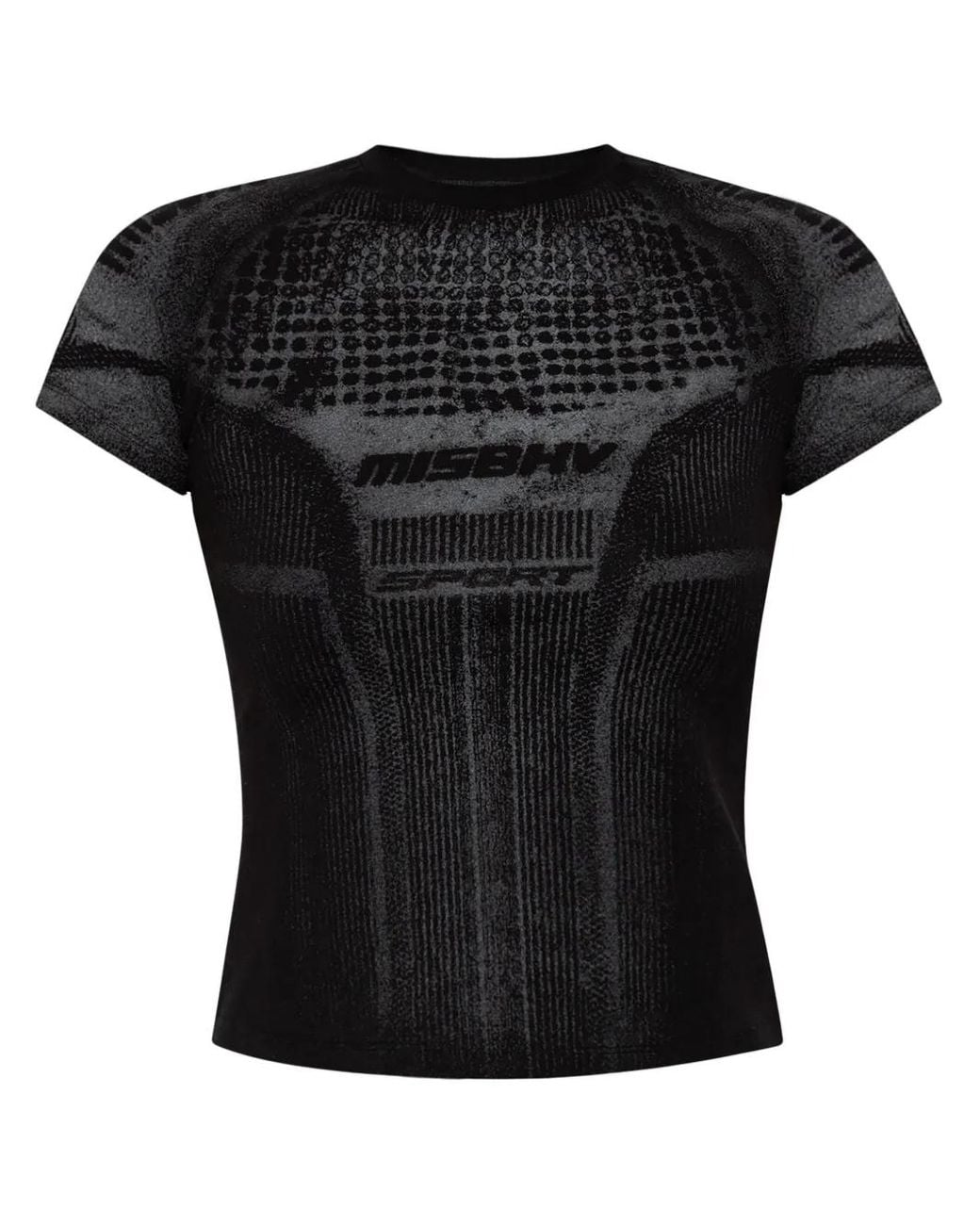 M I S B H V Black T-Shirts And Polos