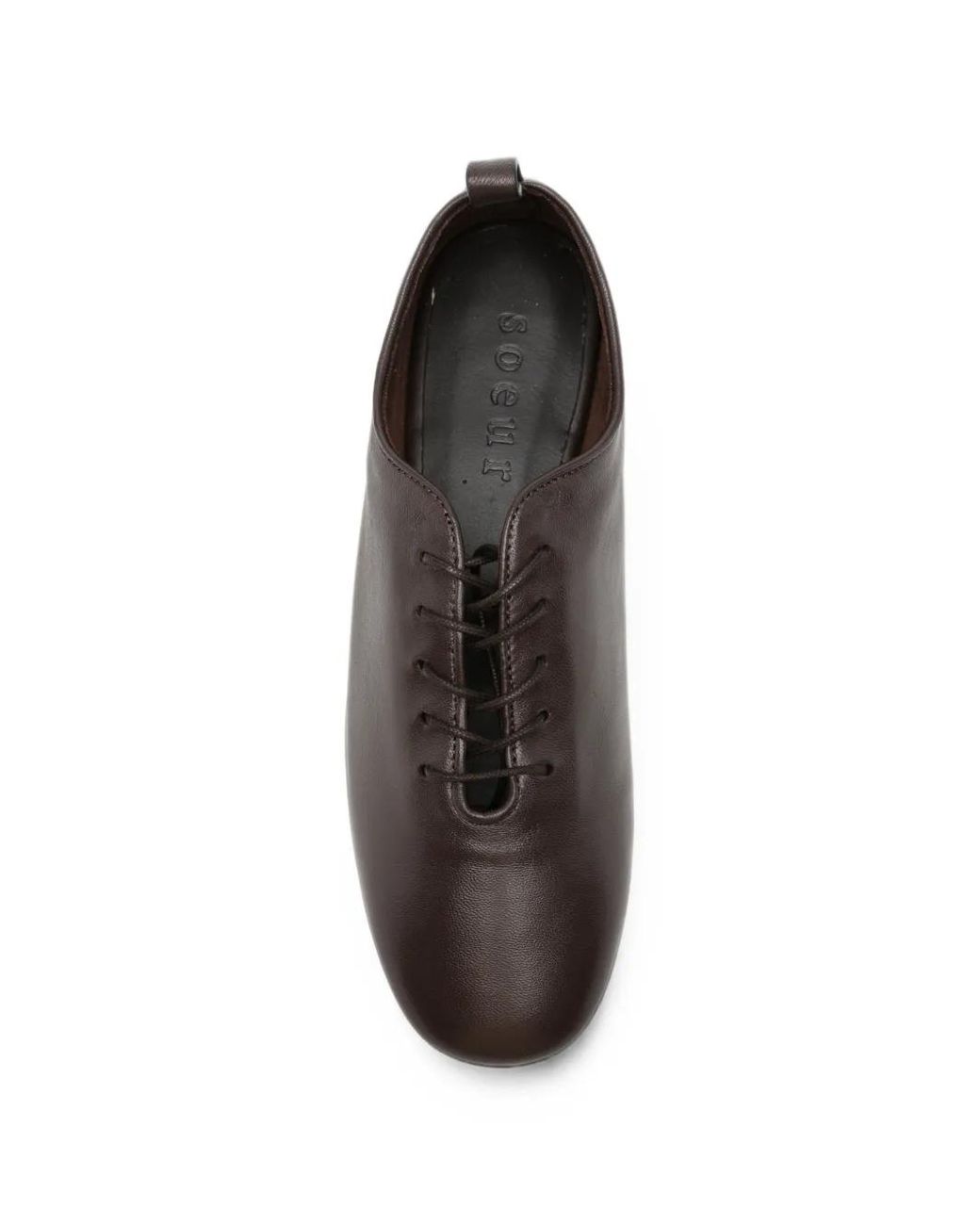 Soeur Gray Lace-Up Leather Derby Shoes