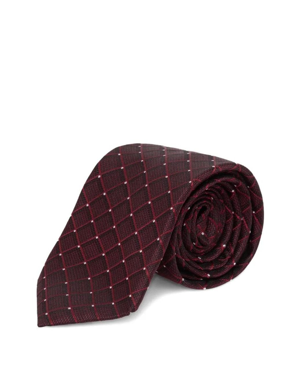 Michael Kors Red Check-Pattern Tie for men