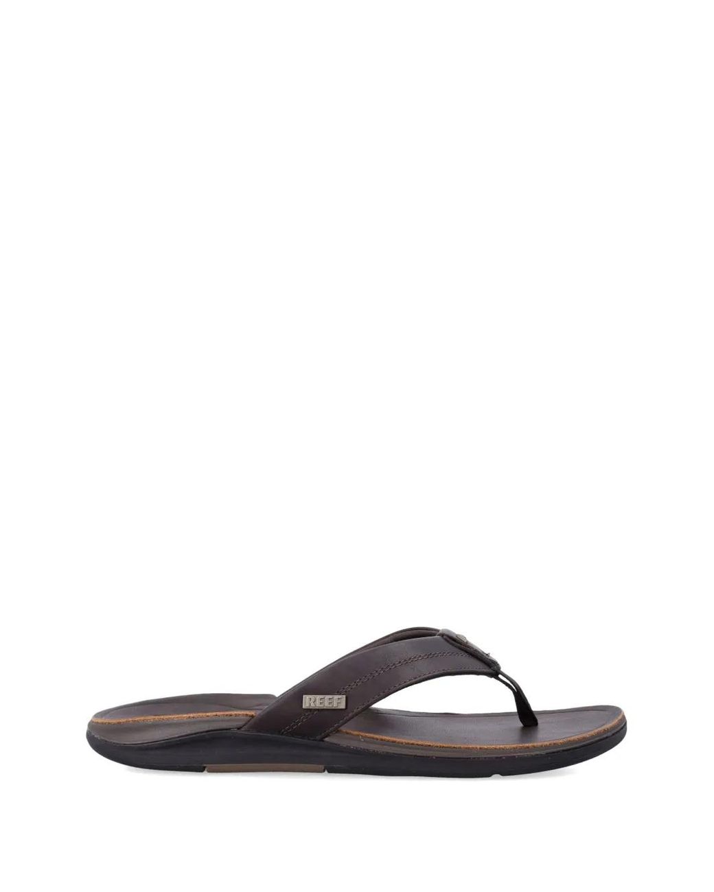 Reef White Offshore Logo-Plaque Flip Flops for men