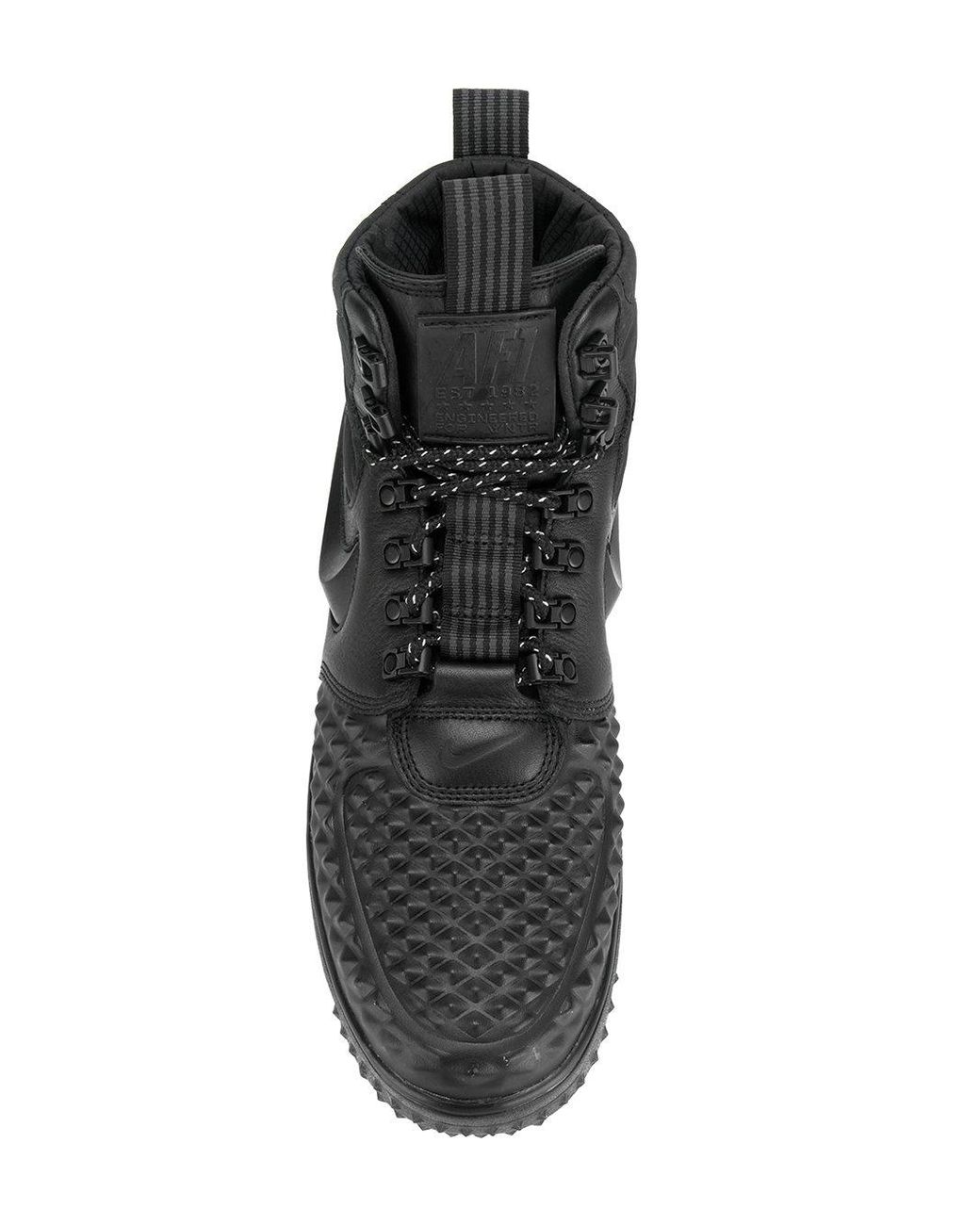 Nike Leather Stud Effect Hi-top Sneakers in Black for Men | Lyst