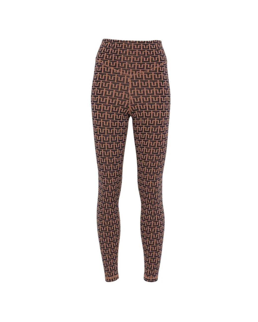 The Upside Brown Castilla Geometric-Pattern Leggings