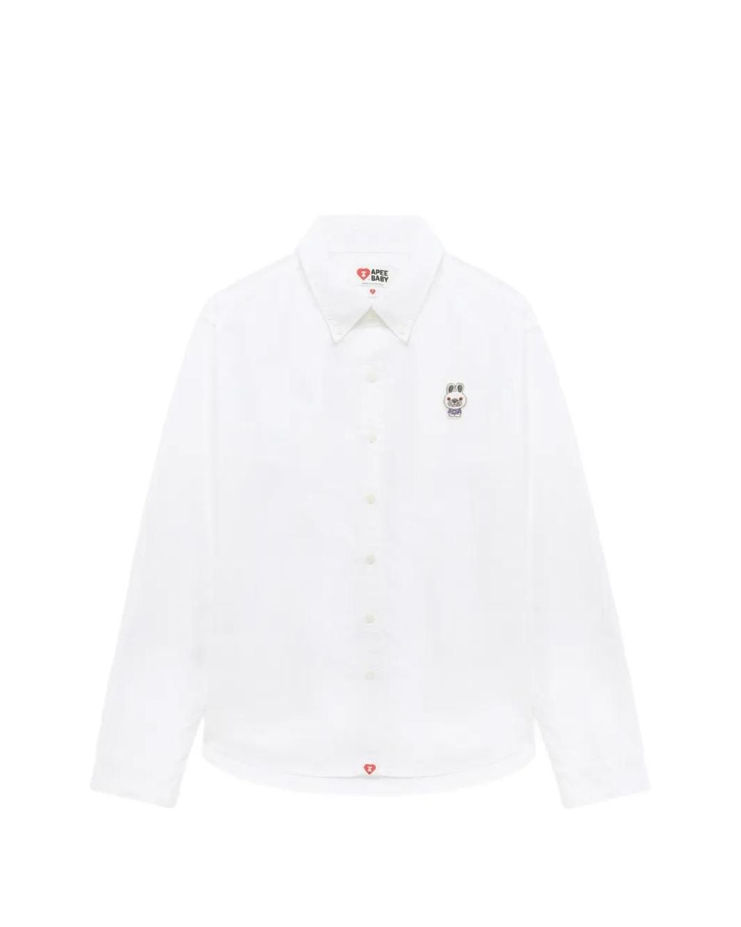 A Bathing Ape White Buttoned Embroidered Shirt