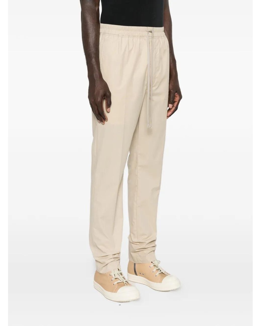Rick Owens Natural Elasticated Trousers for men