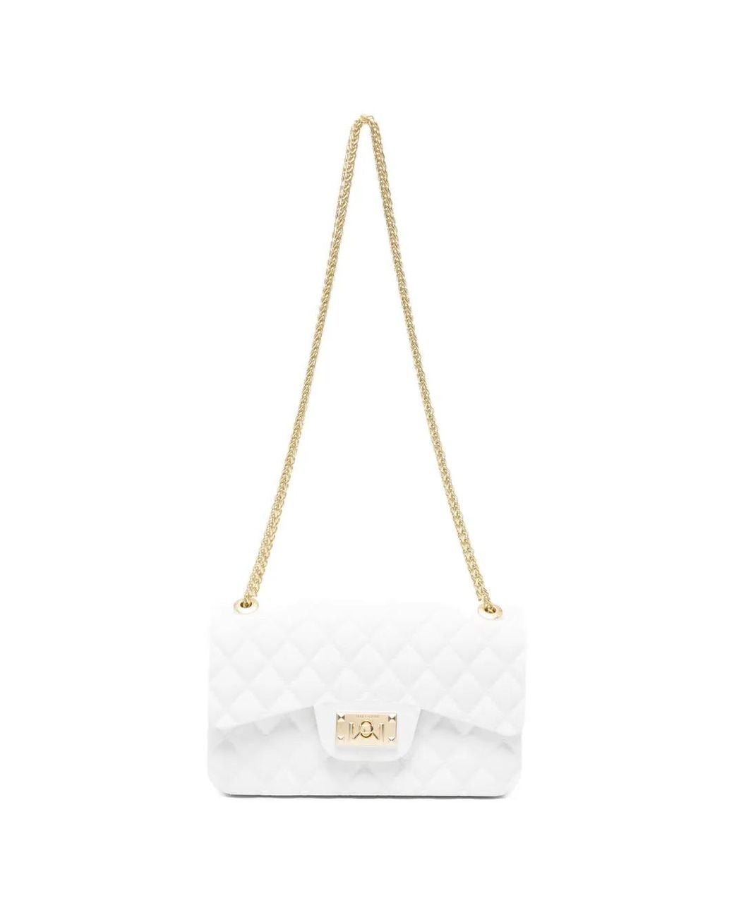 Marc Ellis White Falcon Quilted-Effect Crossbody Bag